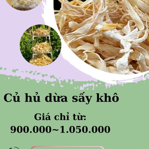 Củ hủ dừa sấy khô