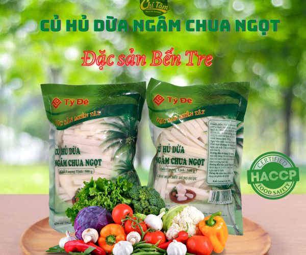 Thông tin giới thiệu sản phẩm củ hủ dừa đóng gói Chí Tâm